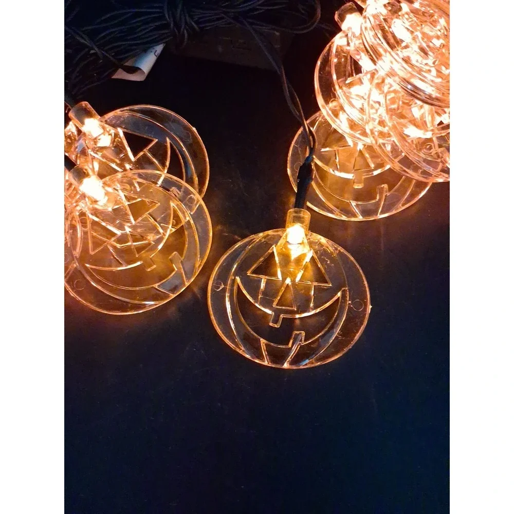 3 Set Bundle Halloween Jack-'O-Lantern, Mini Pumpkin & Orange String Lights READ